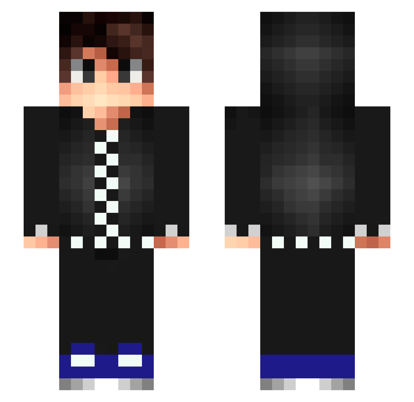 sarkar Minecraft skin, front and back view