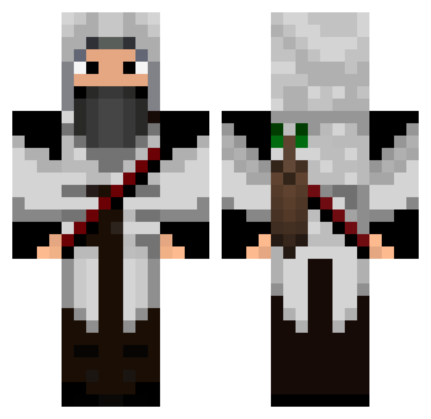 Sanctioner Minecraft skin, front and back view