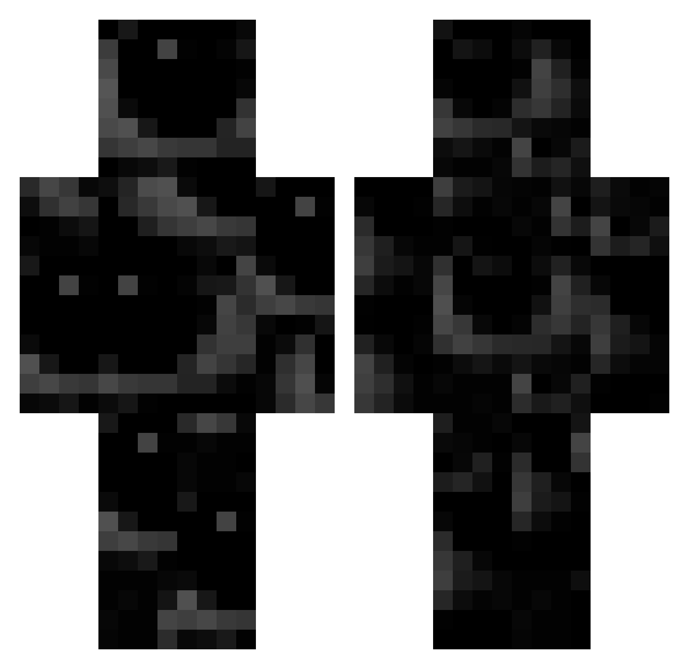 Luthesse Minecraft skin, front and back view