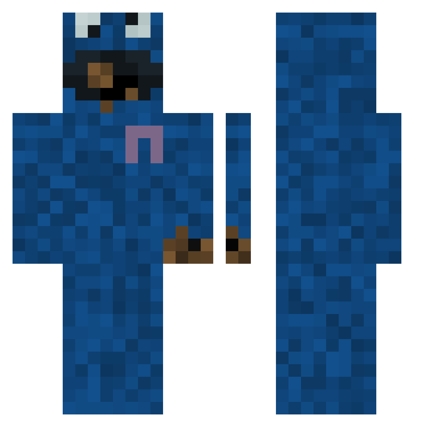 Guldpojken Minecraft skin, front and back view