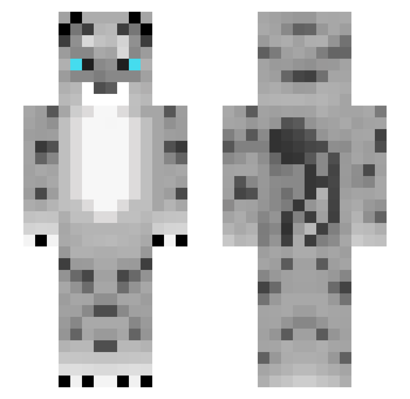 Rhyssa Minecraft skin, front and back view