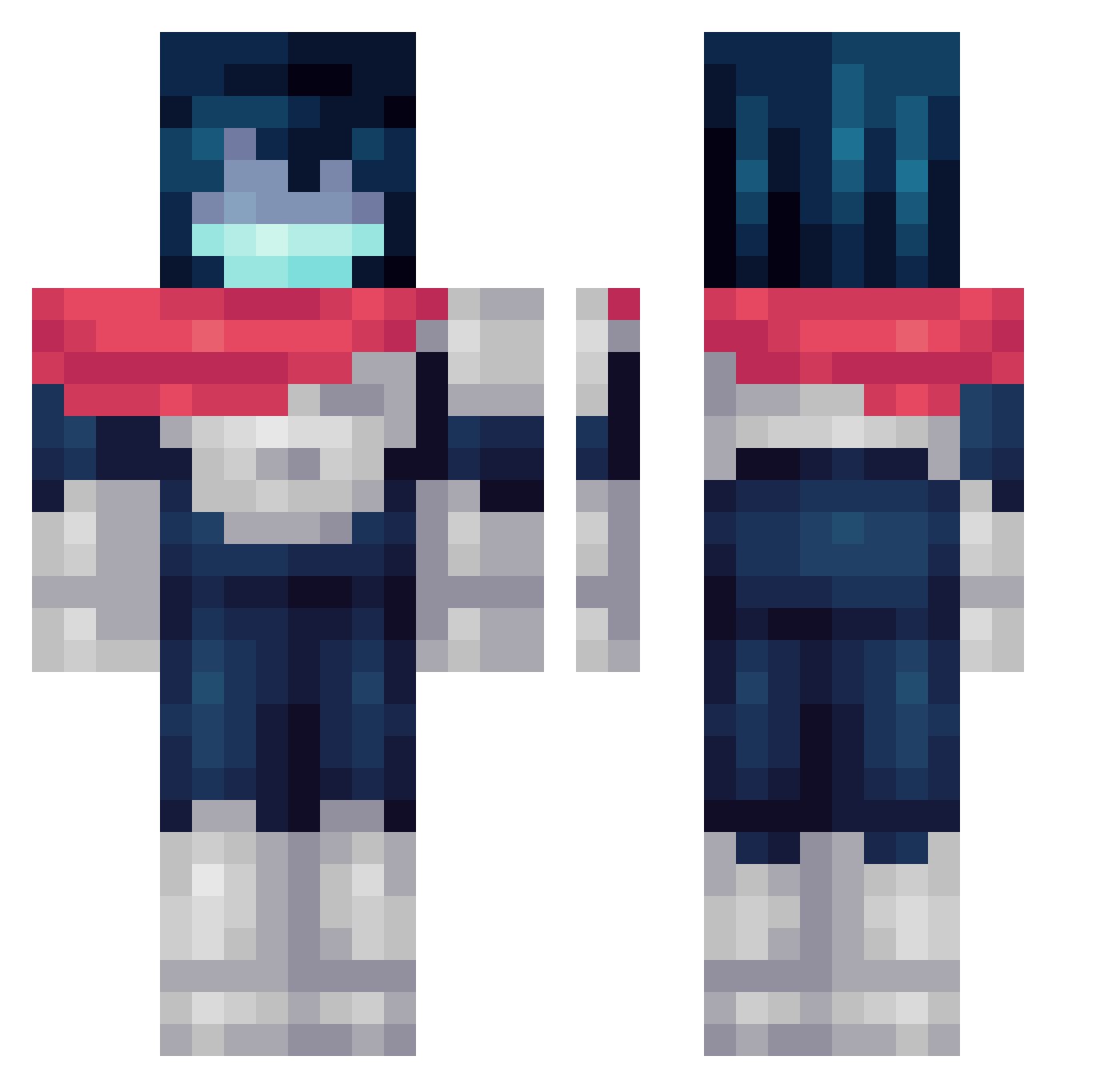 spamtennafan Minecraft skin, front and back view