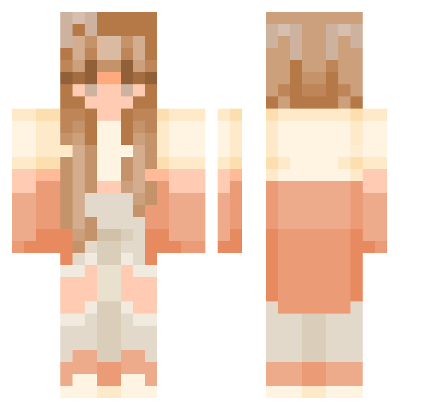 SvqnDis Minecraft skin, front and back view