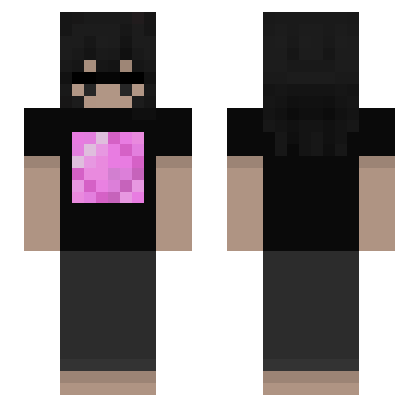 ebbigard Minecraft skin, front and back view