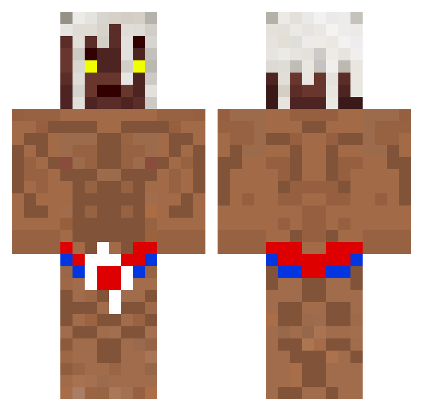 m4cknzie Minecraft skin, front and back view