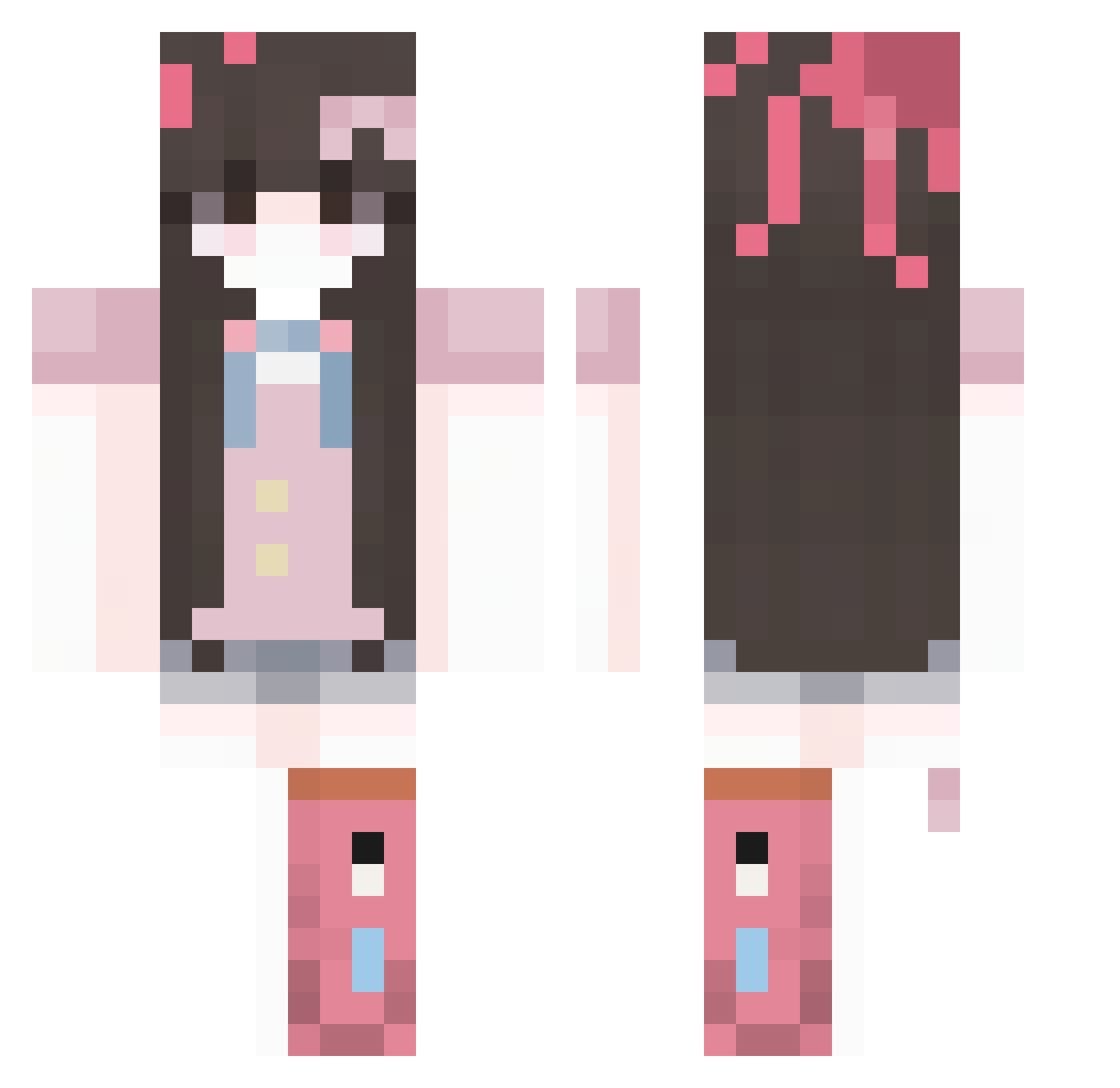 Succion Minecraft skin, front and back view
