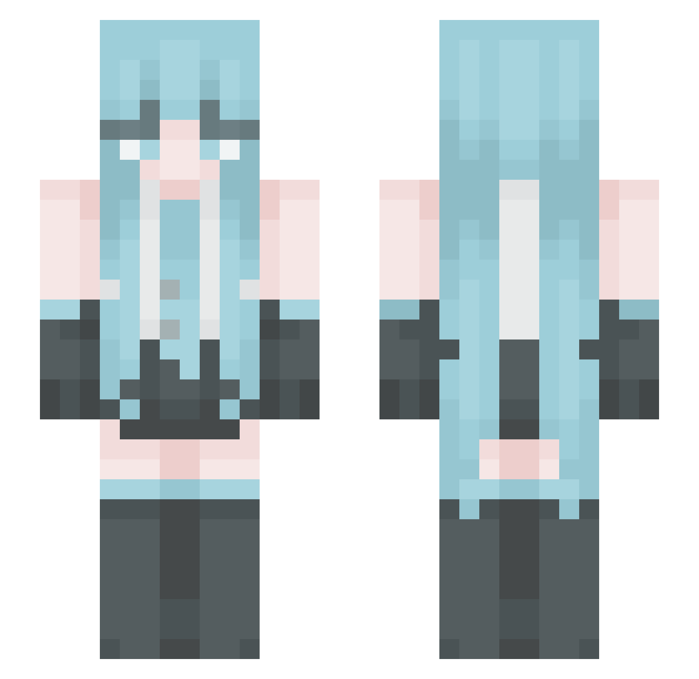 Qing_Ningi Minecraft skin, front and back view
