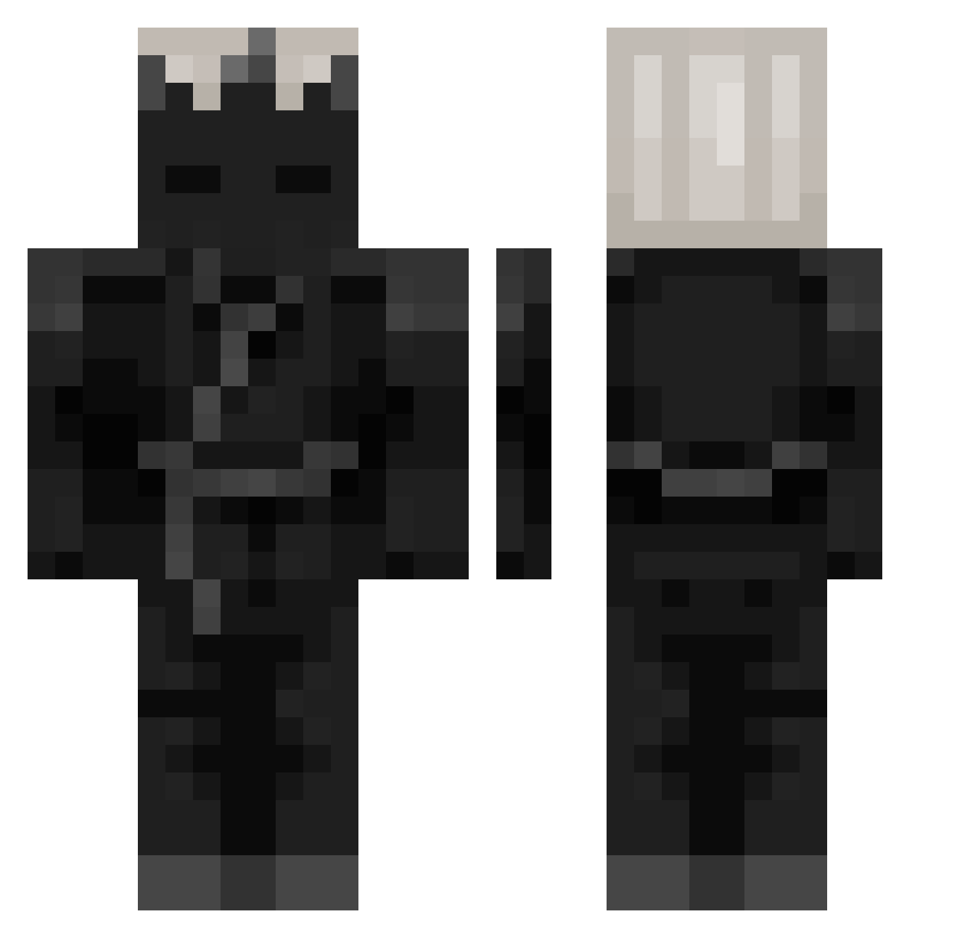 WakeUpMrWestt Minecraft skin, front and back view