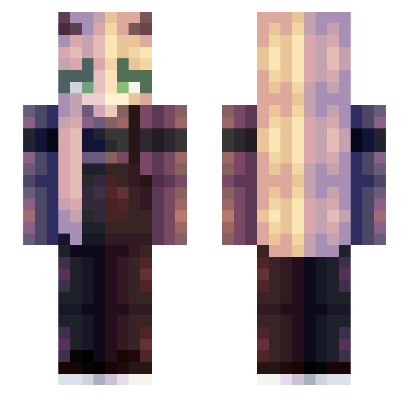 chan_ch Minecraft skin, front and back view