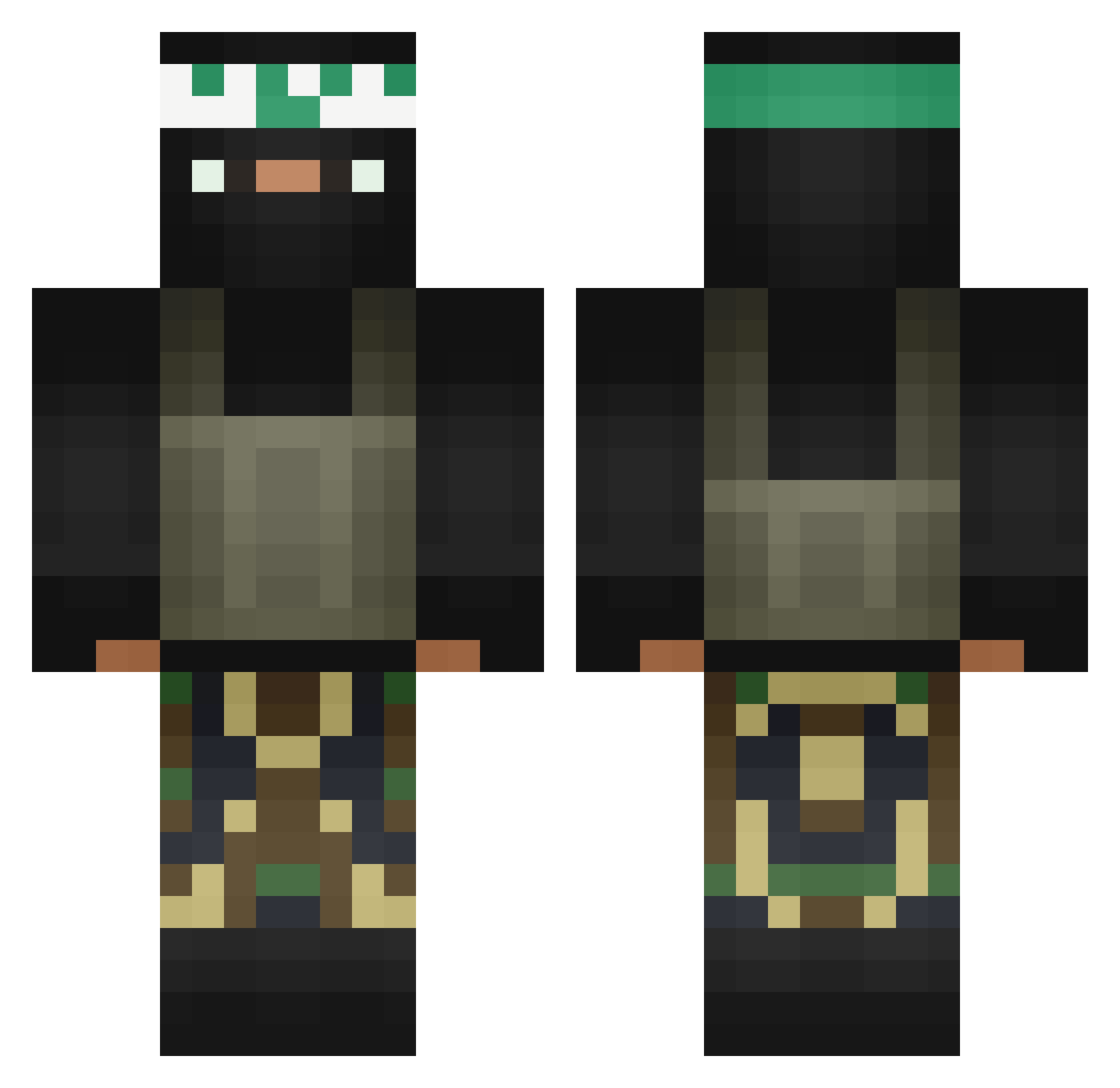 _L7X Minecraft skin, front and back view