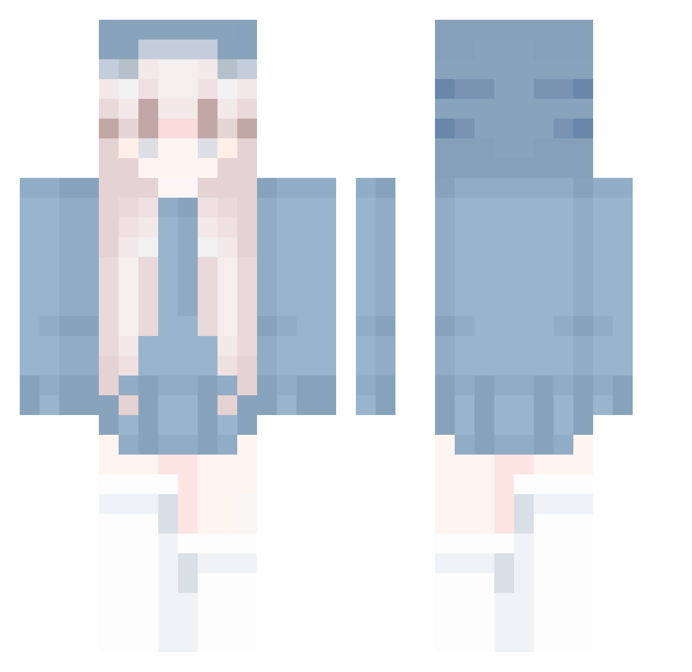 ChoccyMilk27 Minecraft skin, front and back view