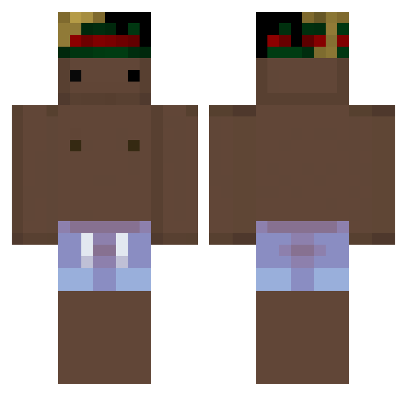 G0dStrafess_ Minecraft skin, front and back view