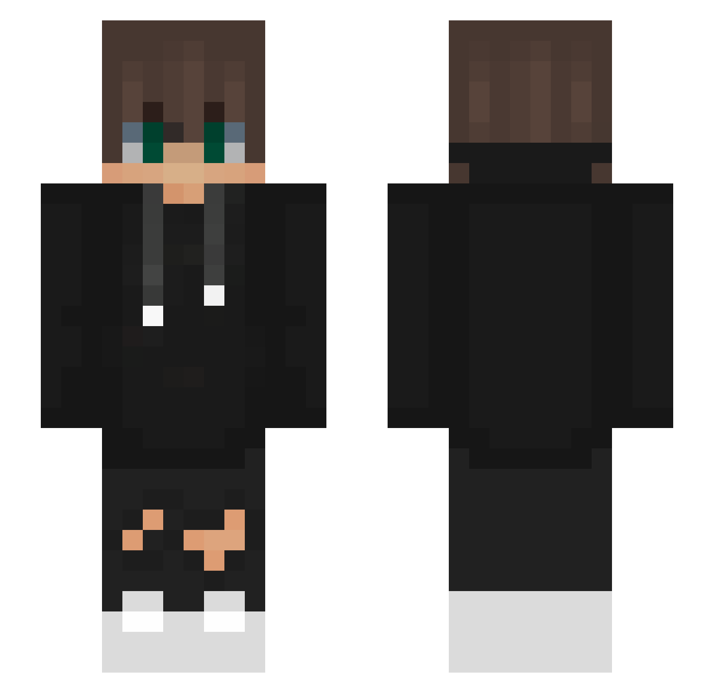 t0m3k420 Minecraft skin, front and back view