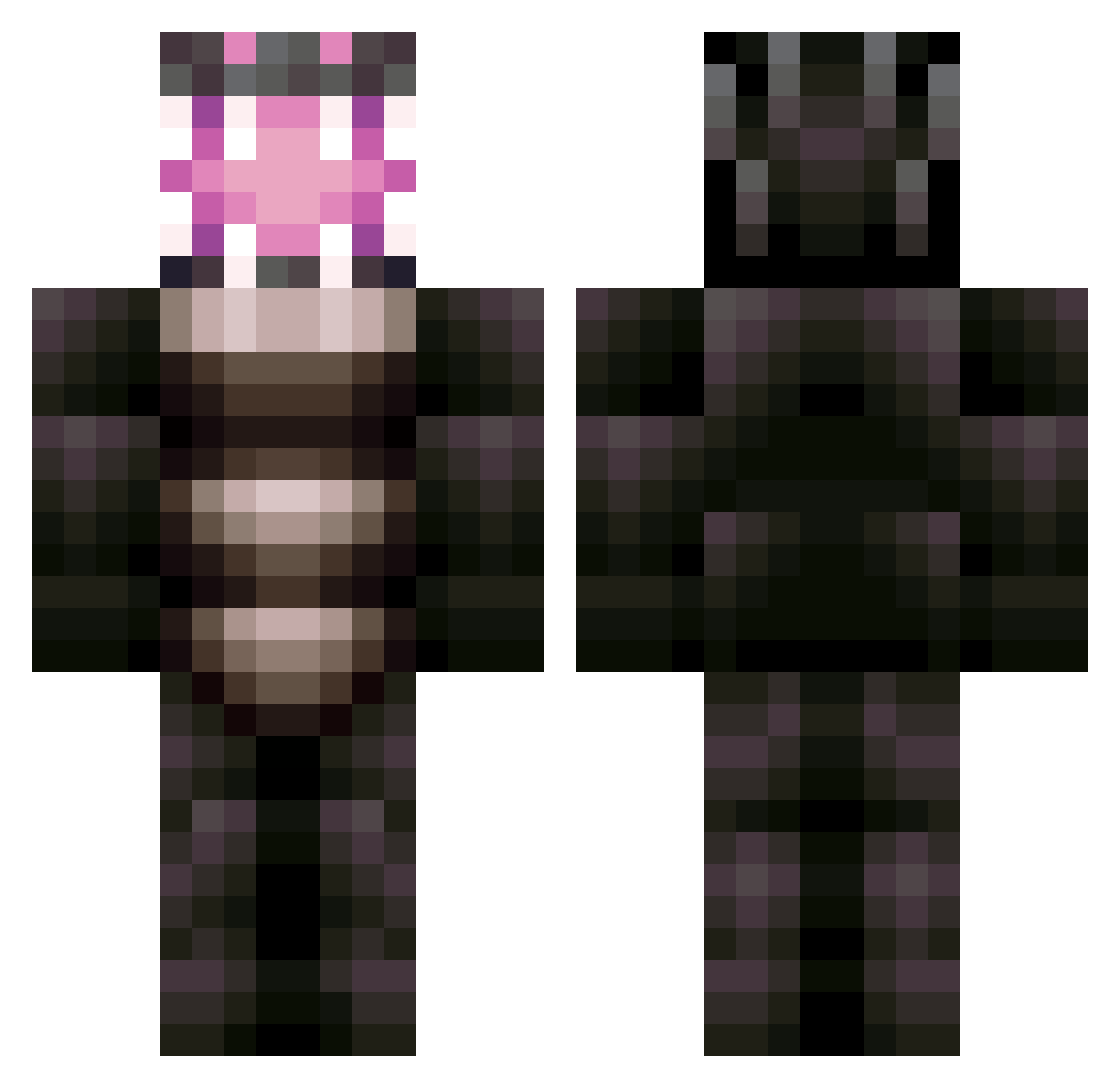 preciousss Minecraft skin, front and back view