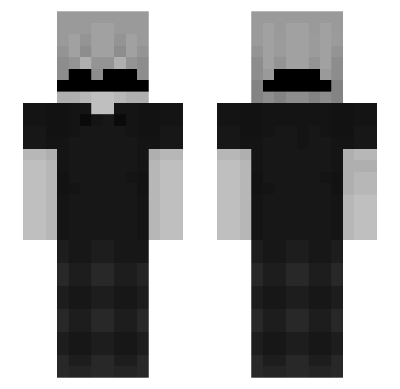 ZechFTW8888 Minecraft skin, front and back view