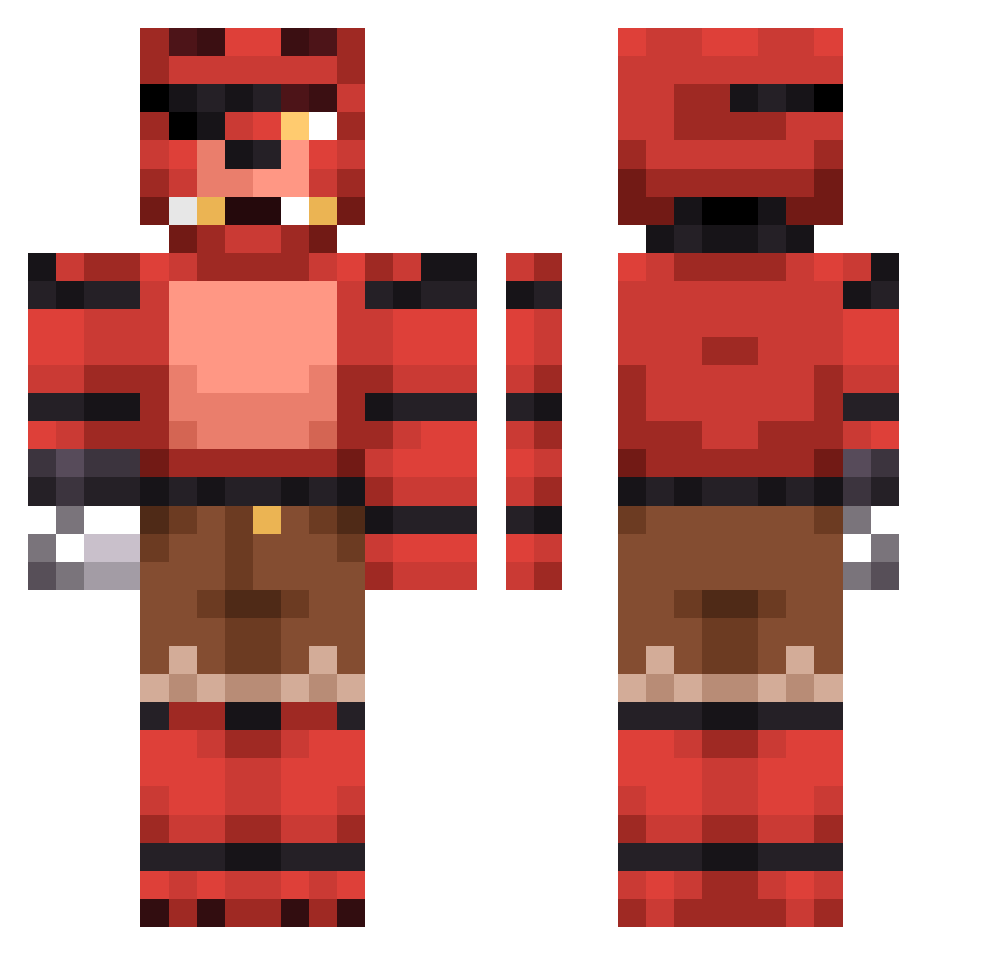 DAVIDPE123 Minecraft skin, front and back view