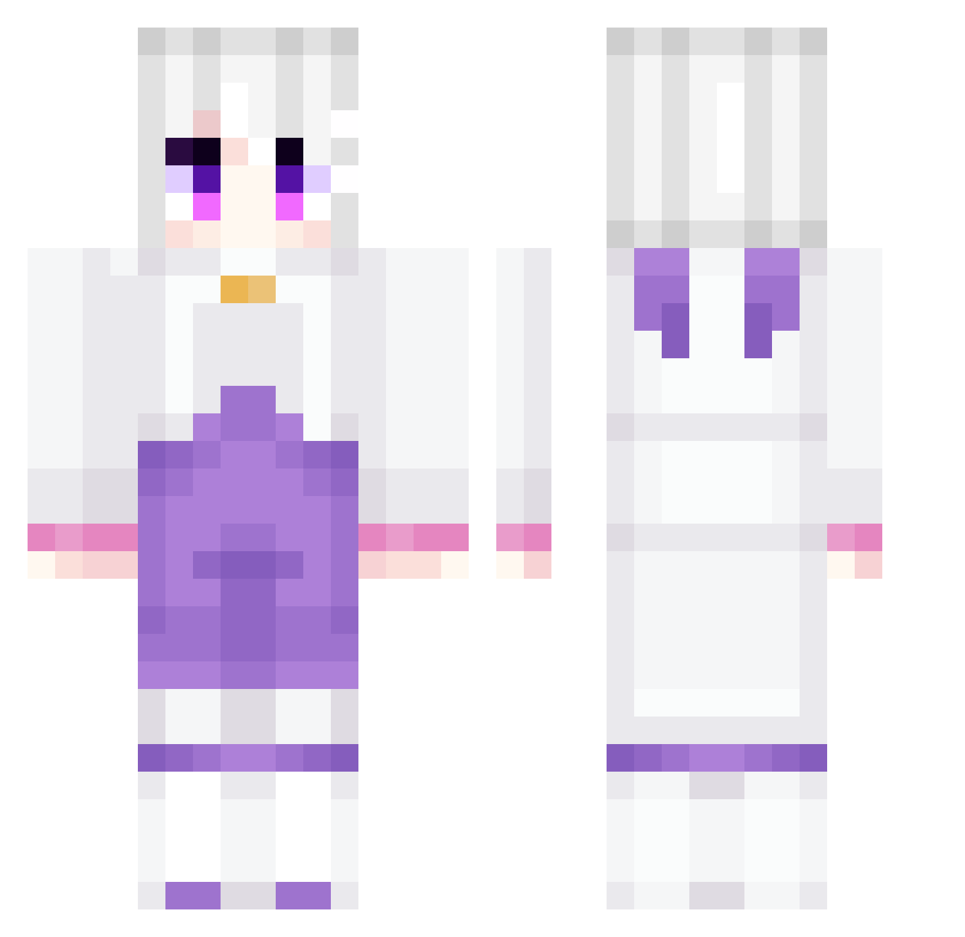 Cashkhan786 Minecraft skin, front and back view