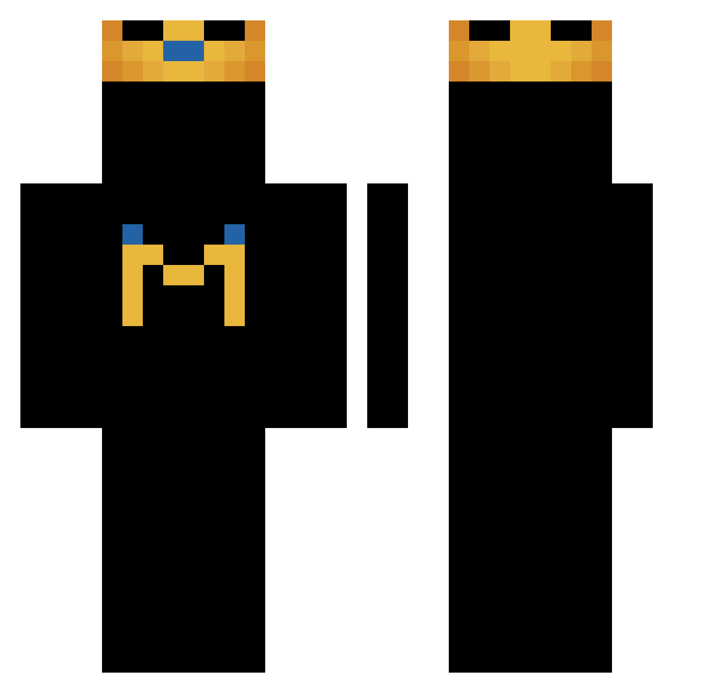 Singled Minecraft skin, front and back view