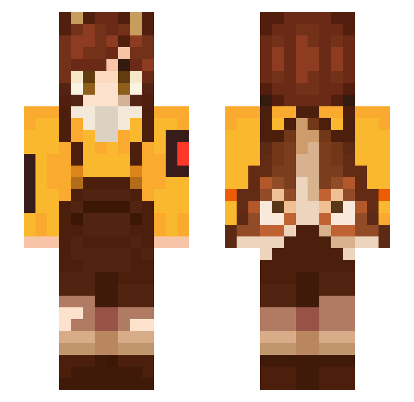 DFran49 Minecraft skin, front and back view