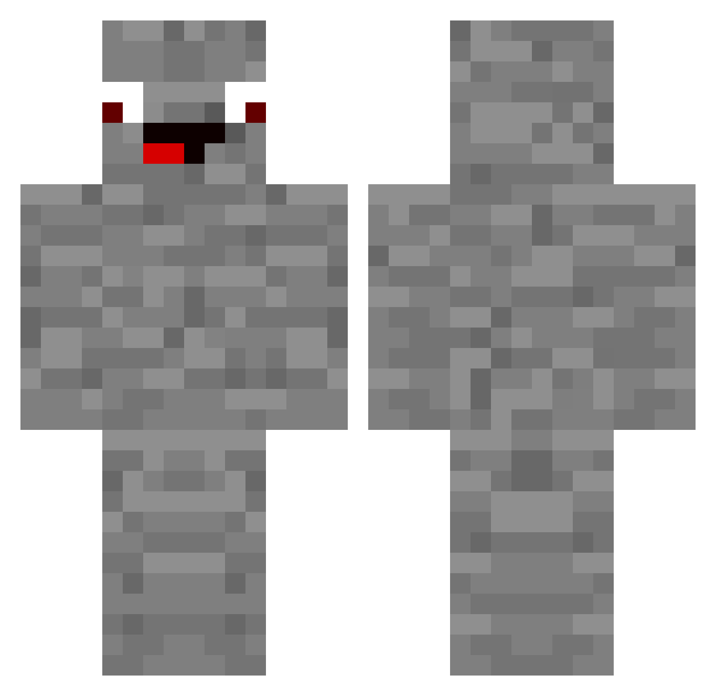 Dottkey Minecraft skin, front and back view
