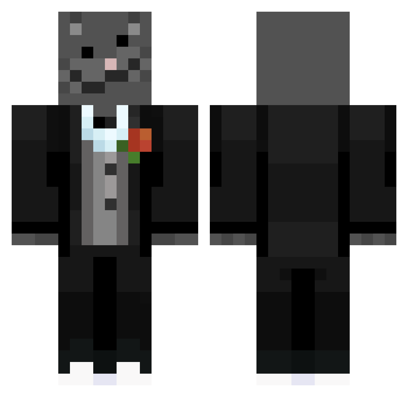 yalencus Minecraft skin, front and back view