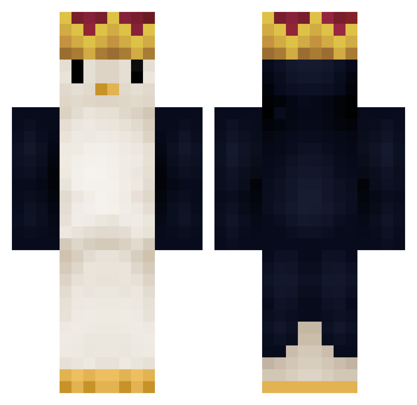 ZONDRA Minecraft skin, front and back view