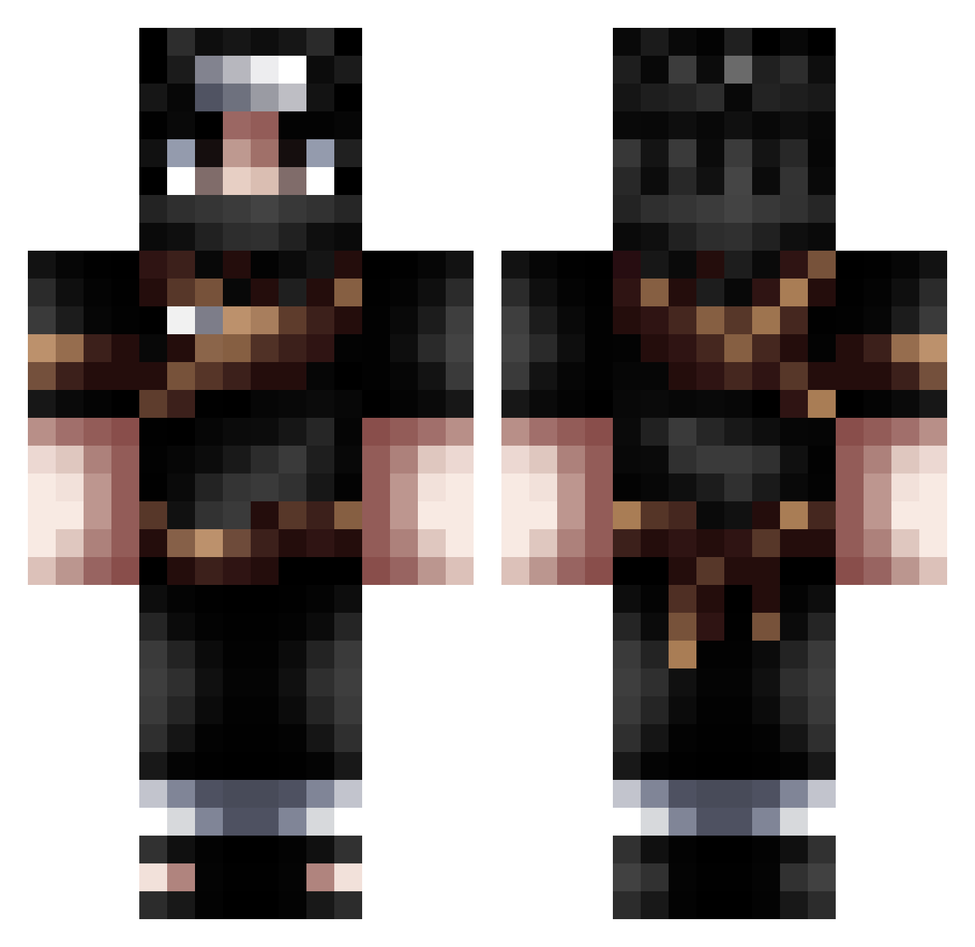 JoshGaming1 Minecraft skin, front and back view