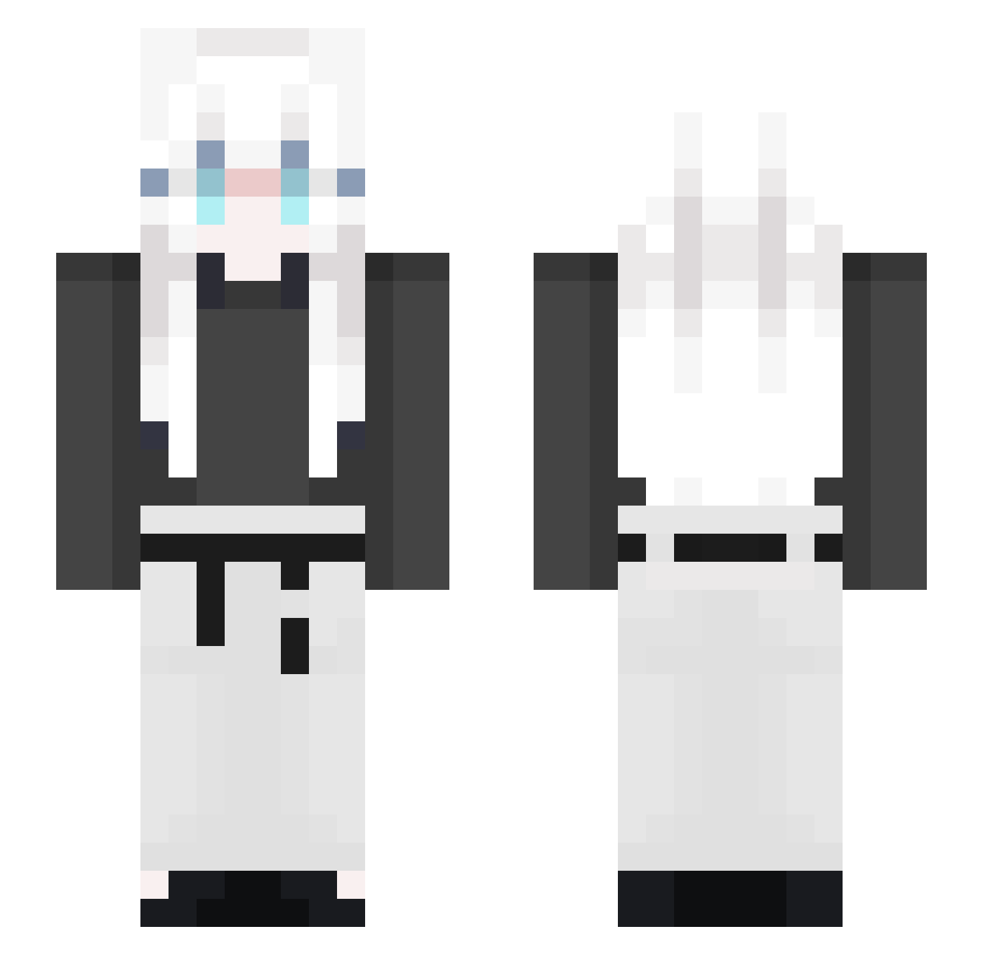 UhhhLoopyyy Minecraft skin, front and back view