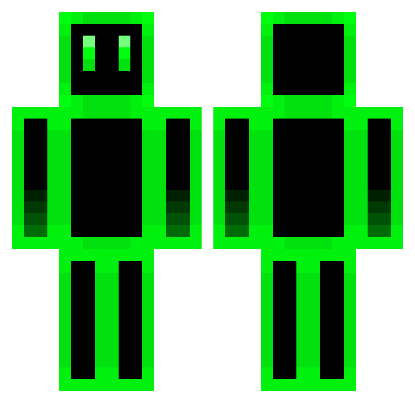 Potatoboy0_0 Minecraft skin, front and back view