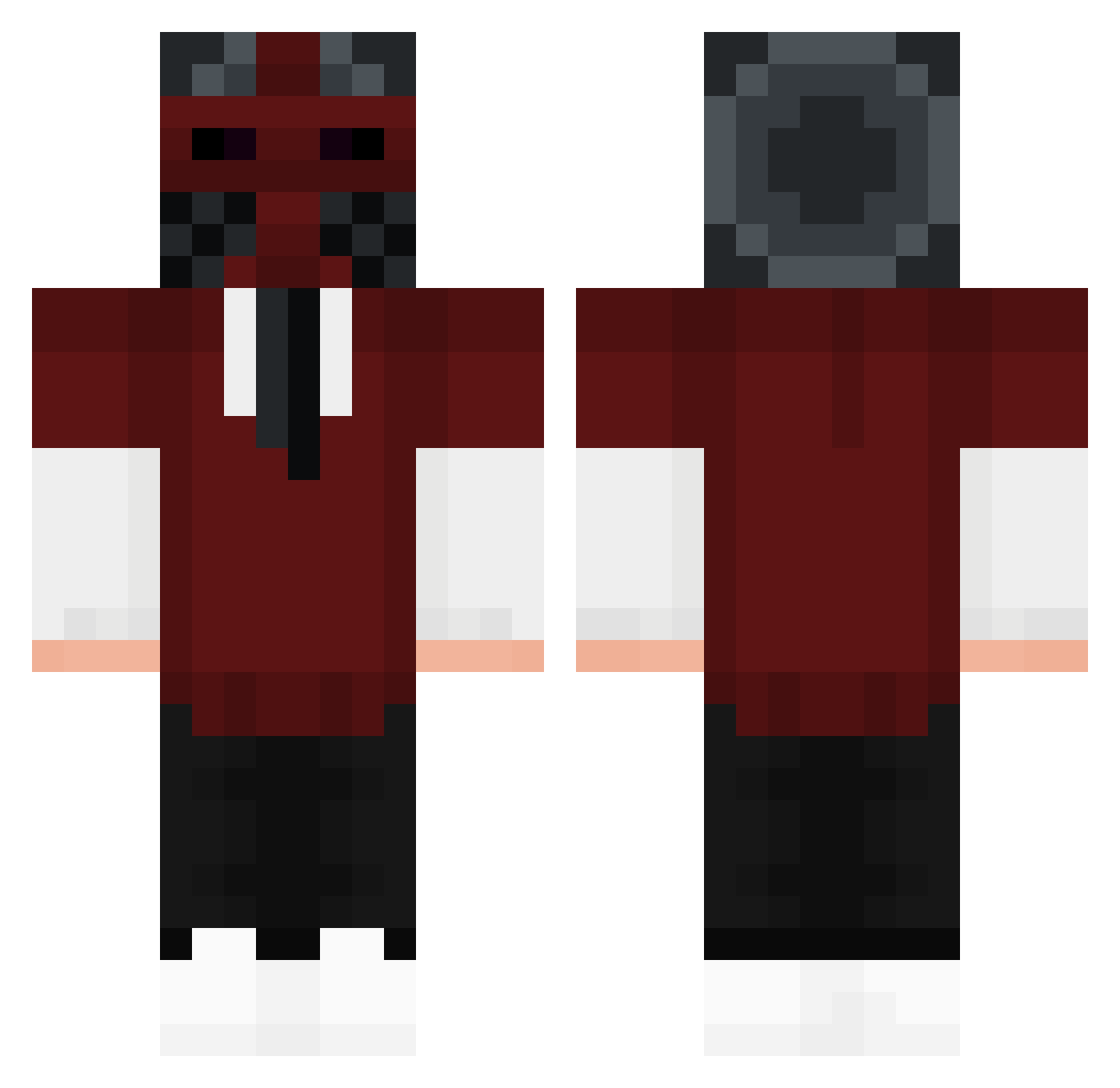 Lunatocity Minecraft skin, front and back view