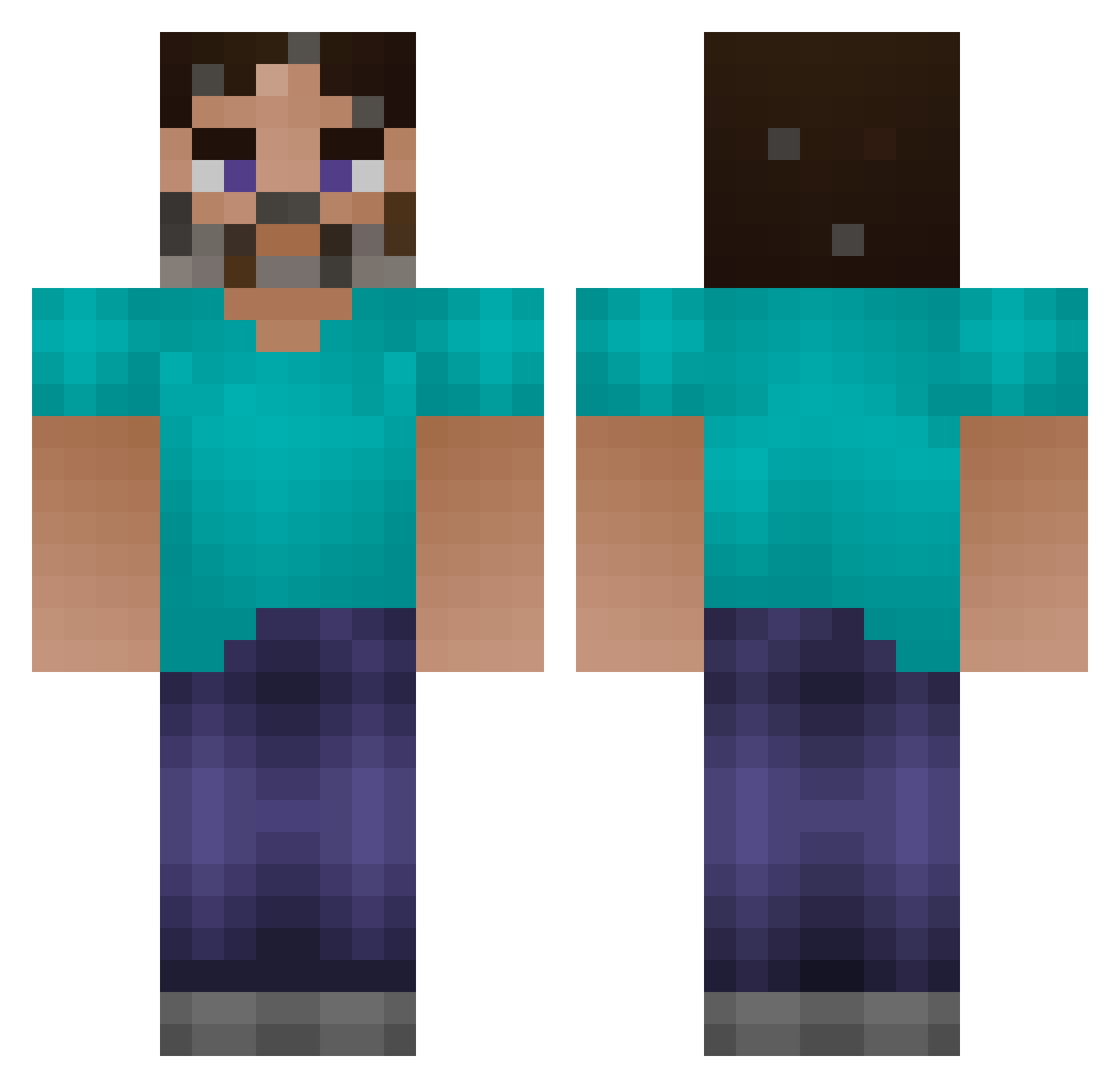 Prinz_Puma23 Minecraft skin, front and back view