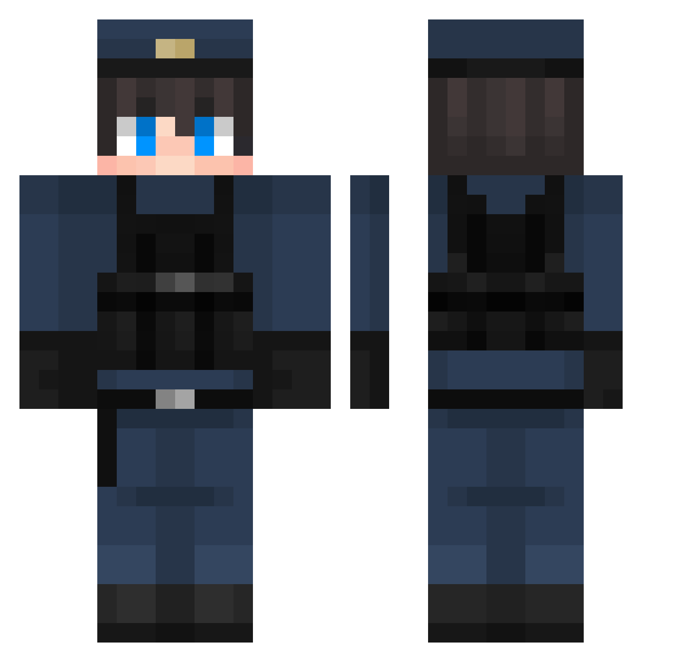 NikosGooGoo Minecraft skin, front and back view