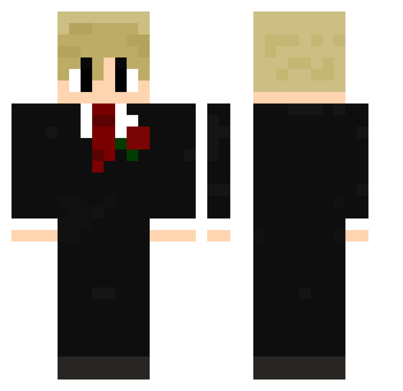 Lenvin_ Minecraft skin, front and back view