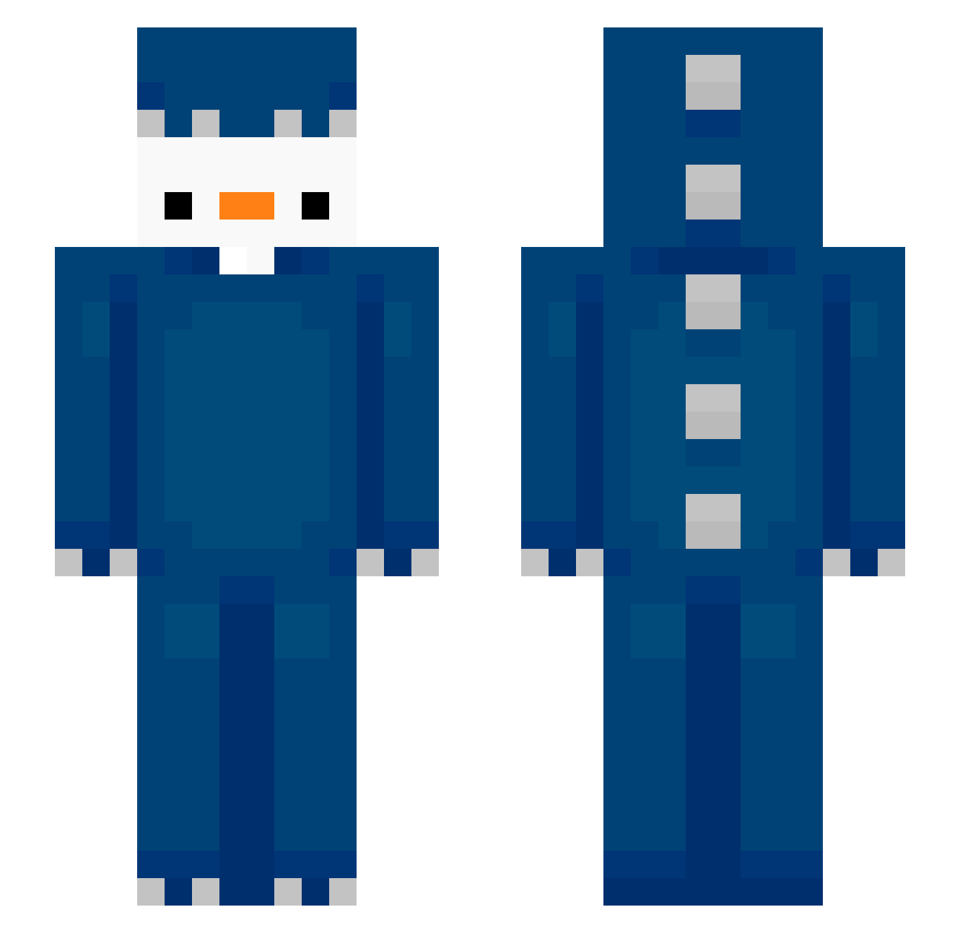 Forsetir11 Minecraft skin, front and back view