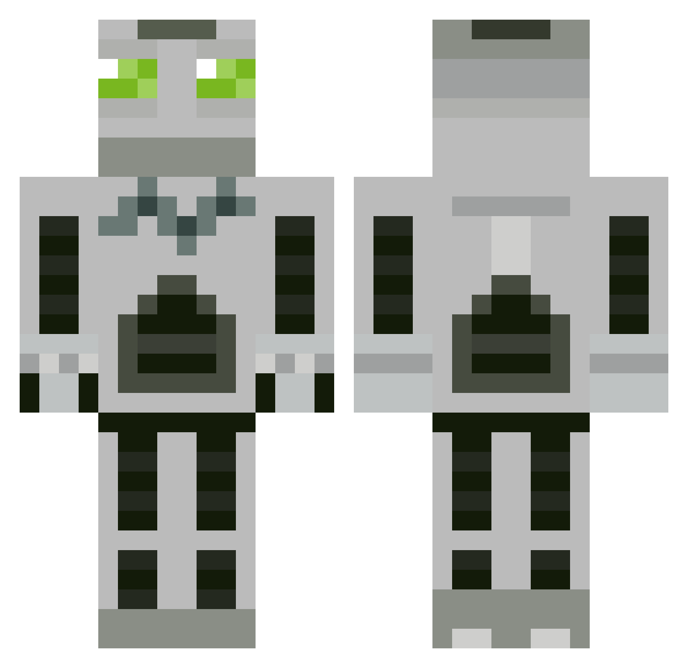 UnkemptLee Minecraft skin, front and back view