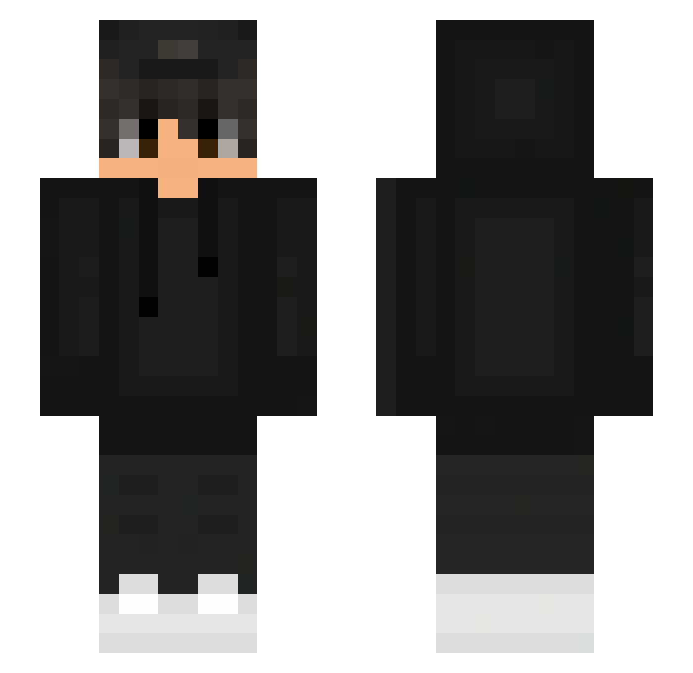 psihotican Minecraft skin, front and back view