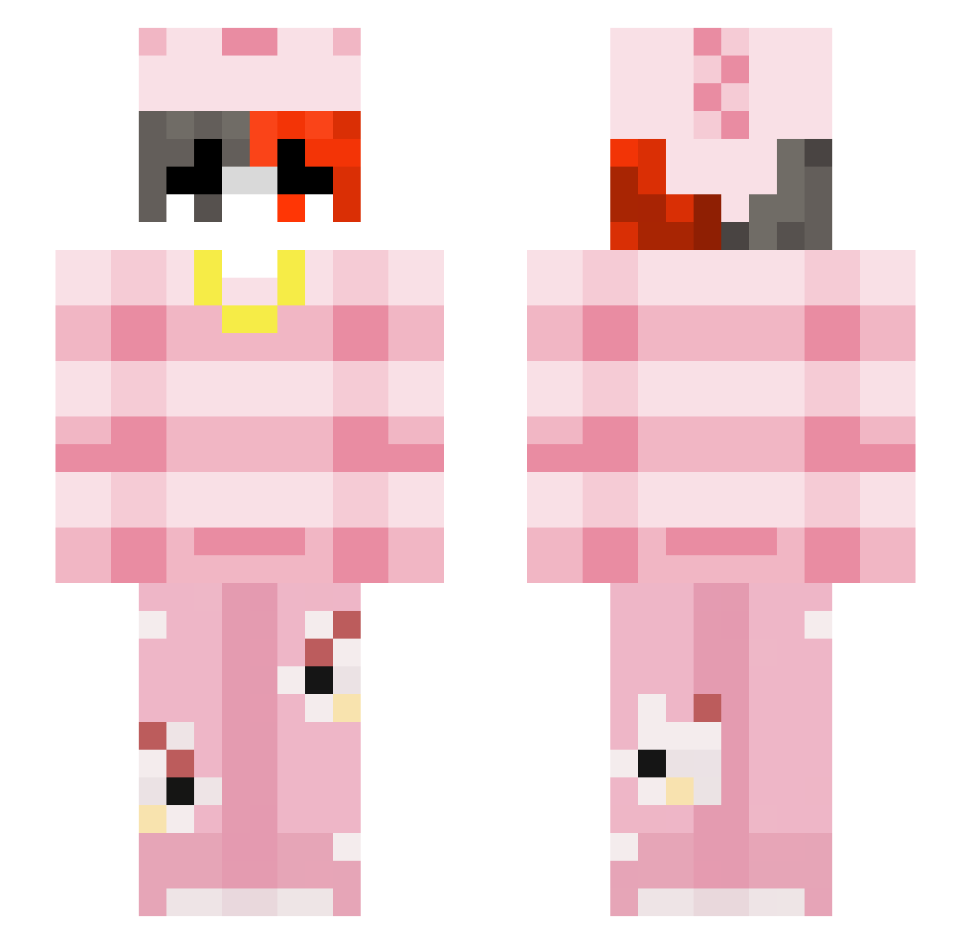 SKfo_ Minecraft skin, front and back view