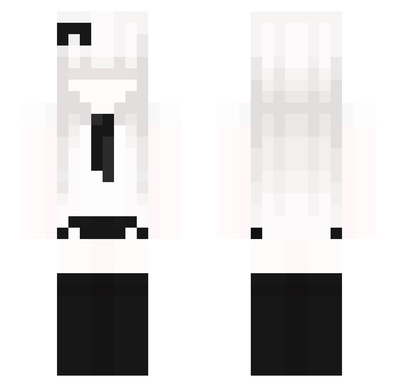 Qalua_z Minecraft skin, front and back view