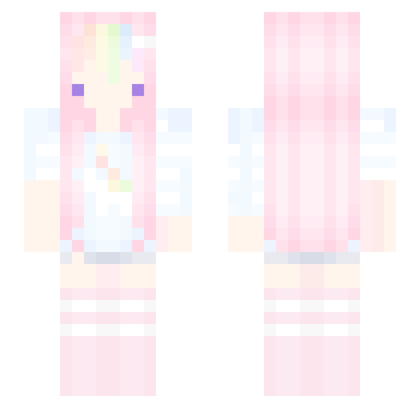stinkycat777 Minecraft skin, front and back view