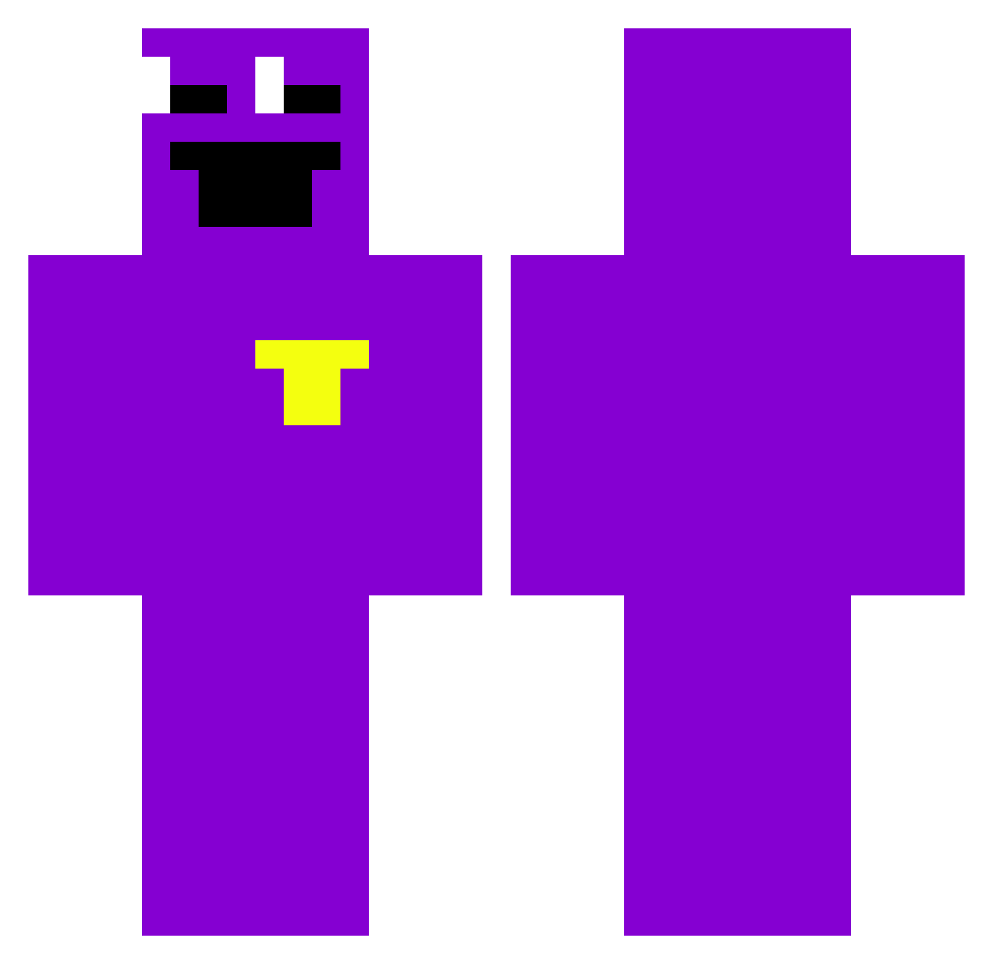Adma420 Minecraft skin, front and back view