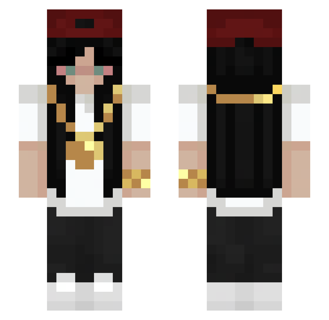 WooshyBoi Minecraft skin, front and back view
