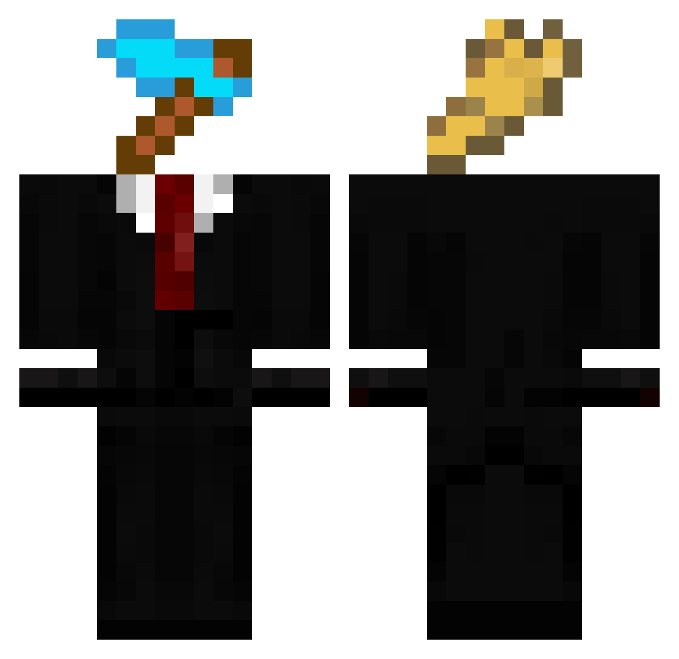 SP3CTATEUR Minecraft skin, front and back view