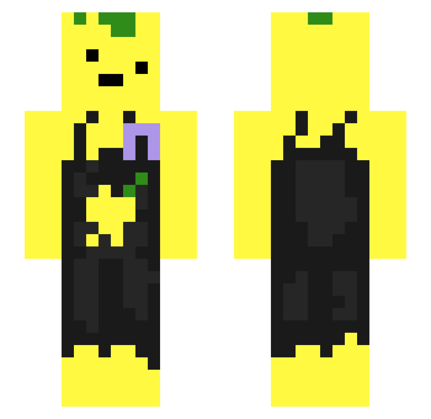 rurq Minecraft skin, front and back view