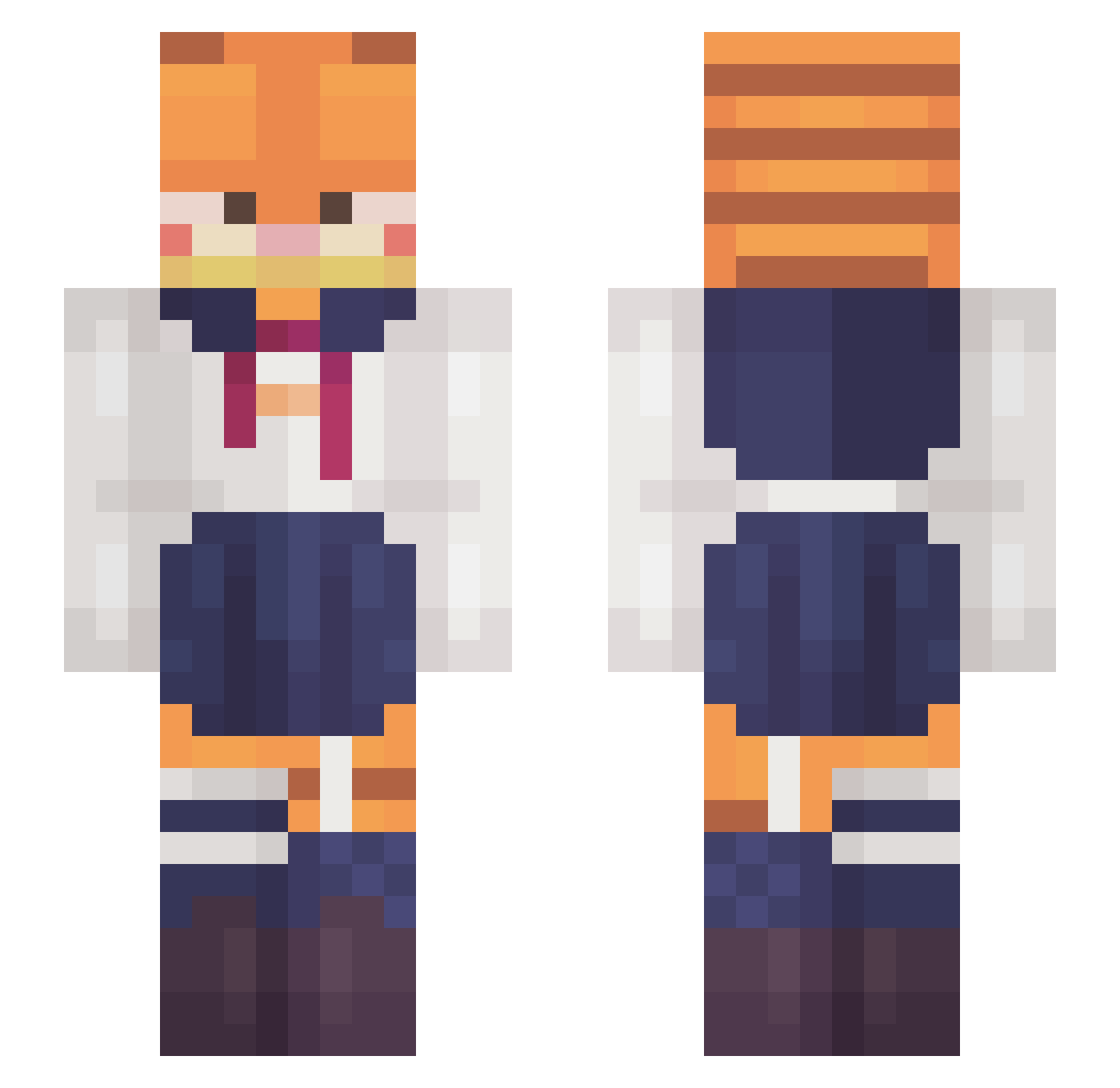 z0f1a Minecraft skin, front and back view