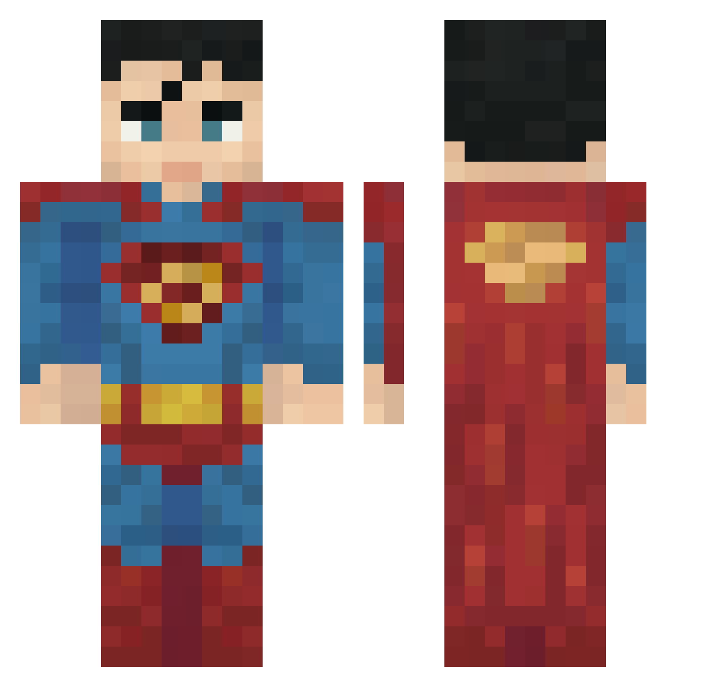 Vantexx_ Minecraft skin, front and back view
