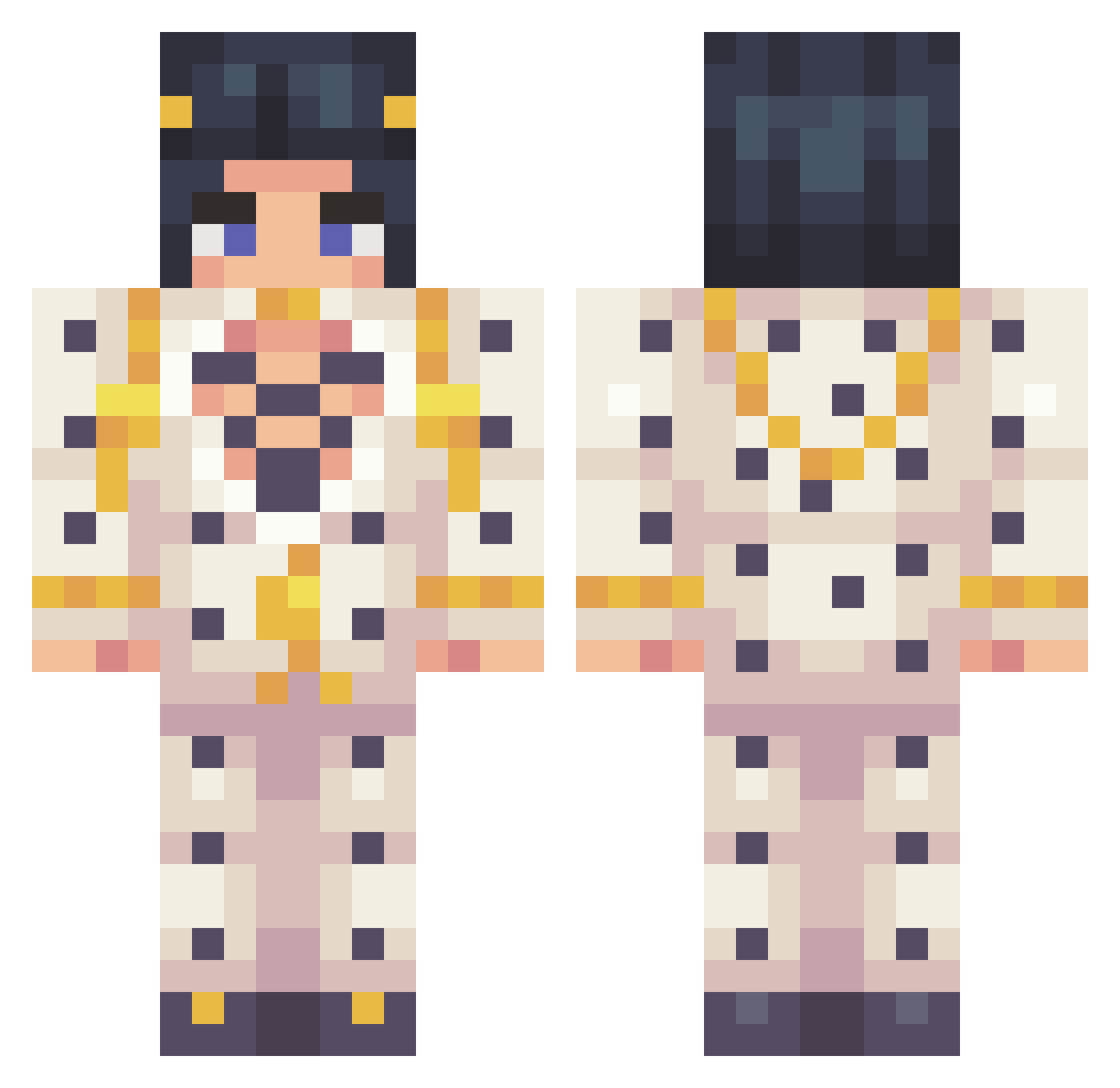 Turko4 Minecraft skin, front and back view