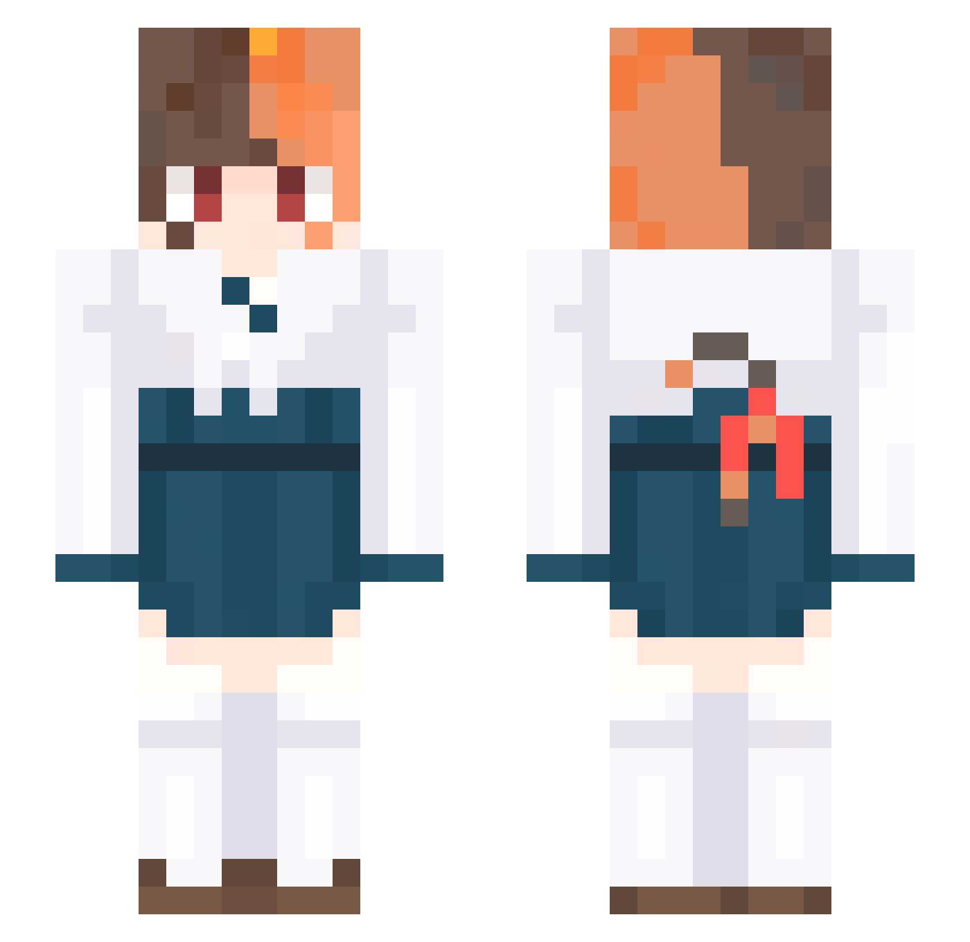 MIkuromi_ Minecraft skin, front and back view