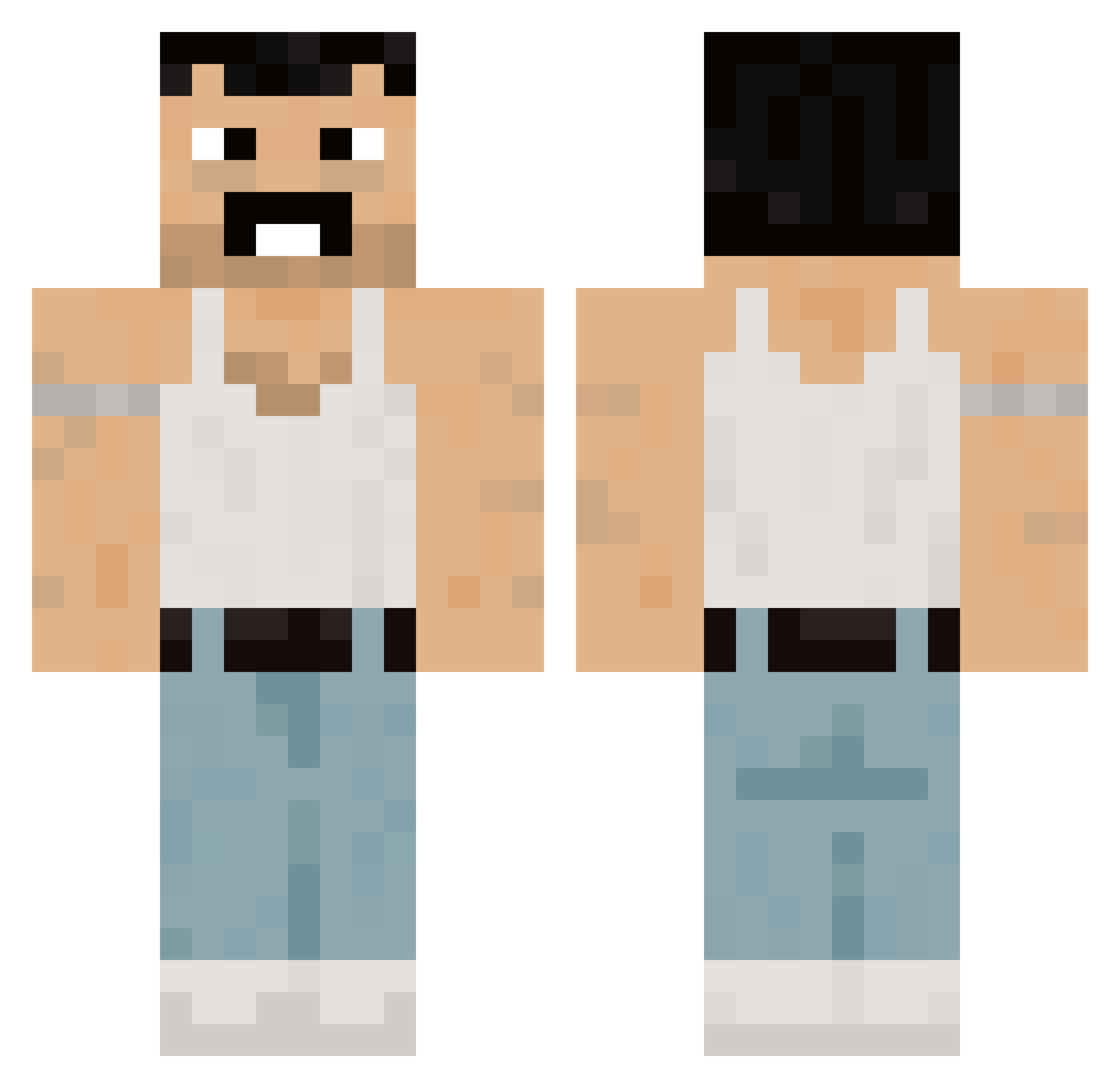 shivacyberpunk Minecraft skin, front and back view
