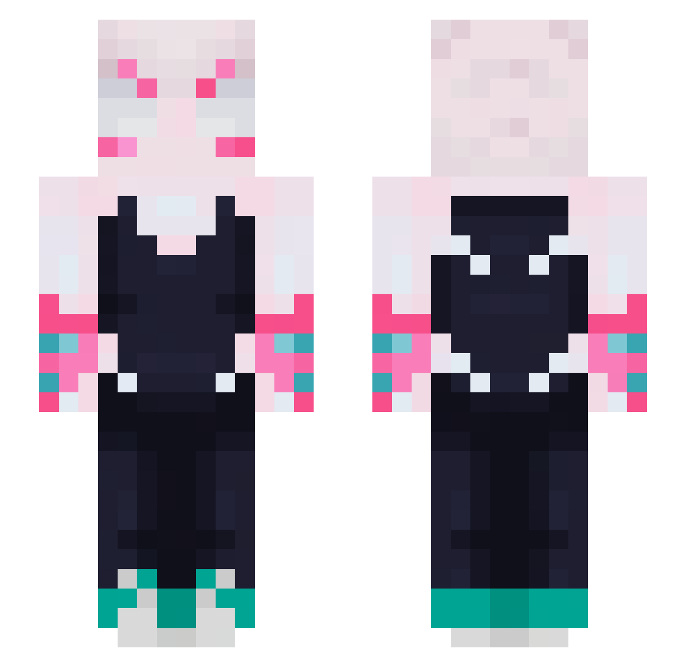 zavrayn Minecraft skin, front and back view