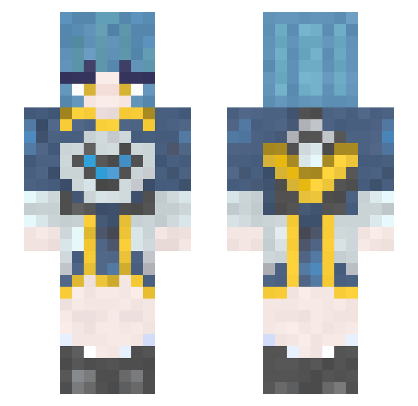AimeyIV Minecraft skin, front and back view